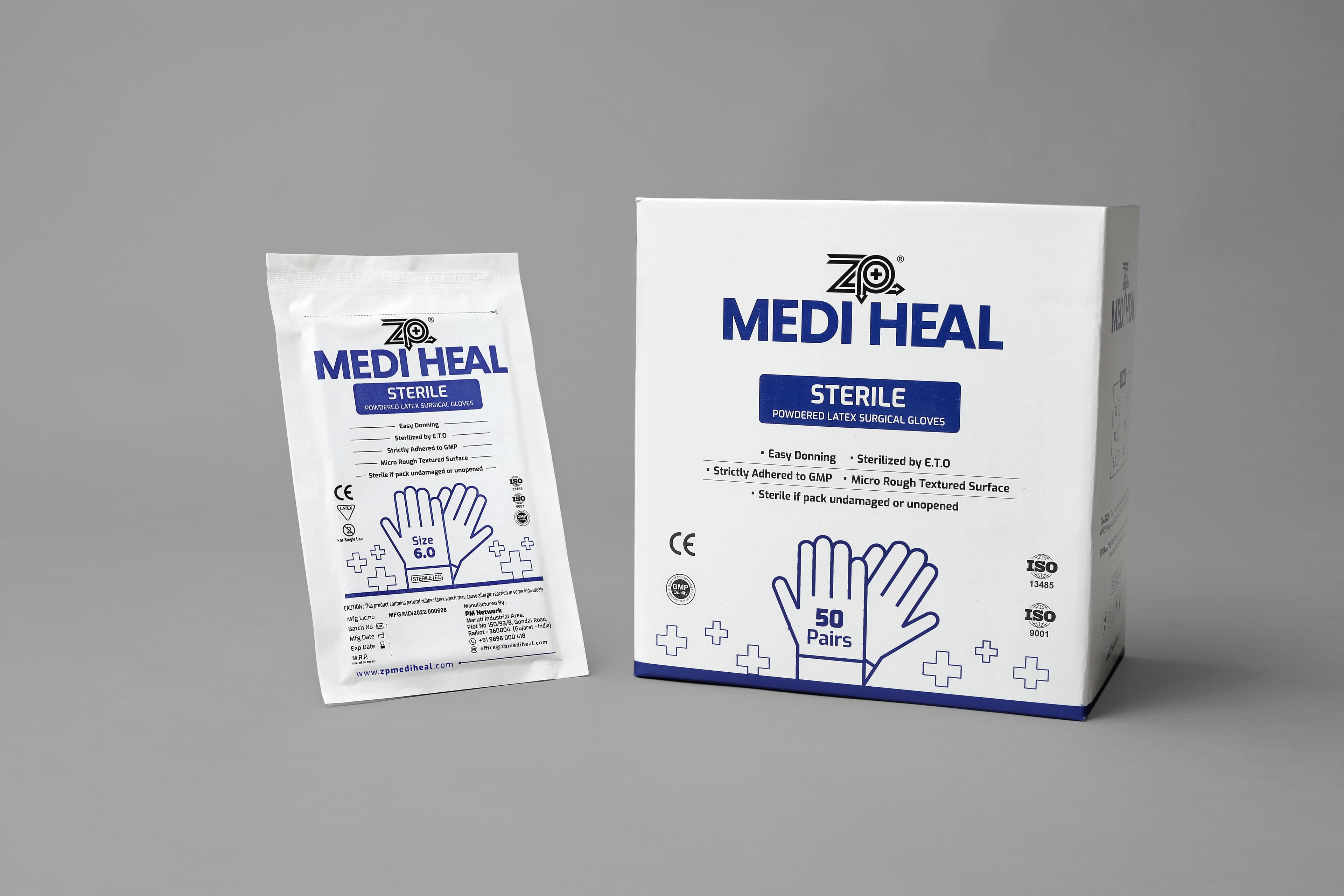 Sterile Latex Surgical Gloves Pre Powdered